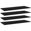 vidaXL Panneaux de biblioth&egrave;que 4 pcs Noir 100x40x1,5 cm Agglom&eacute;r&eacute;