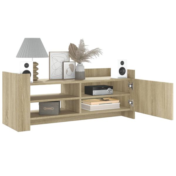 vidaXL Meuble TV Ch&ecirc;ne sonoma 100x35x40 cm Bois d'ing&eacute;nierie