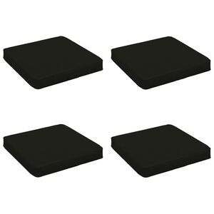 vidaXL Coussins de si&egrave;ge 4 pi&egrave;ces VUGHT 4 pcs 100 % polyester Noir