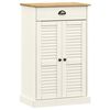 vidaXL Armoire &agrave; chaussures VIGO blanc 60x35x96 cm bois massif de pin