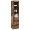 vidaXL Buffet haut chêne fumé 37,5x35x180 cm bois d'ingénierie