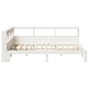 vidaXL Lit bibliothèque sans matelas blanc 135x190 cm bois pin massif