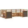 vidaXL Ensemble de canap&eacute; d'angle 5 pcs Naturel Bois d'Acacia Massif