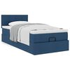 VidaXL Cadre de lit ottoman avec matelas bleu 80x200 cm tissu