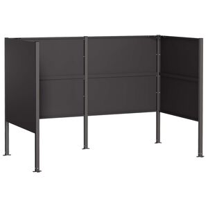 vidaXL &Eacute;cran pour poubelle 167 x 85 x 113 cm Acier Noir