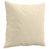vidaXL Canap&eacute; 2 places avec oreillers d&eacute;coratifs cr&egrave;me 140 cm tissu