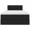 vidaXL Lit de Rangement avec matelas Noir 120 x 200 cm Velours