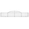 vidaXL Panier de gabions arqué 300x50x40/60 cm Fer galvanisé