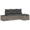 vidaXL Ensemble de canap&eacute; de jardin 4 pc polyrotin