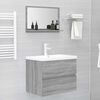vidaXL Miroir de bain Sonoma gris 60x10,5x37 cm Bois d'ing&eacute;nierie