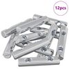 vidaXL &Eacute;crou 12 pi&egrave;ces Zinc&eacute; 60 x 12 mm Fer