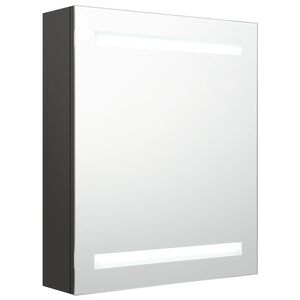 vidaXL Armoire de salle de bain &agrave; miroir LED anthracite 50x14x60 cm