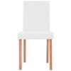vidaXL Table et chaises 7 pcs Cuir synthétique Chêne Couleur crème