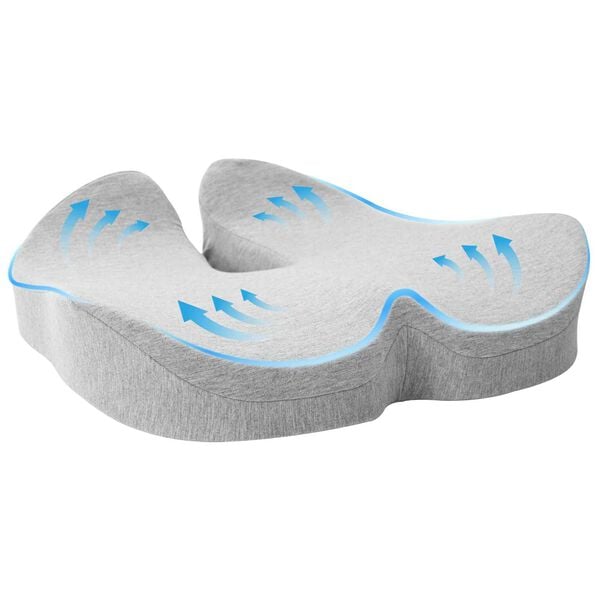 vidaXL Coussin d&rsquo;assise Couleur unie Gris clair 50 x 43 x 10 cm