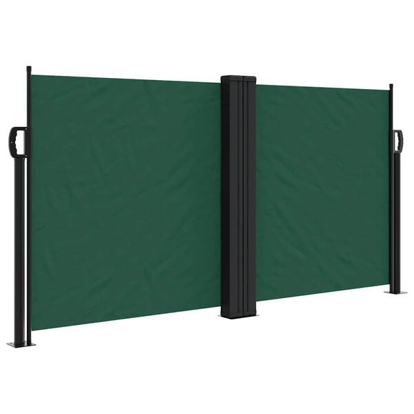vidaXL Auvent lat&eacute;ral r&eacute;tractable vert fonc&eacute; 120x600 cm
