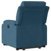 vidaXL Fauteuil inclinable &eacute;lectrique bleu velours