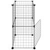 vidaXL Cage animaux de compagnie à 8 panneaux et porte Noir 35x35 cm