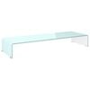 vidaXL Meuble TV/Support pour moniteur 90x30x13 cm verre vert