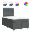 vidaXL Sommier &agrave; lattes de lit avec matelas Gris fonc&eacute; 120x200cm Tissu