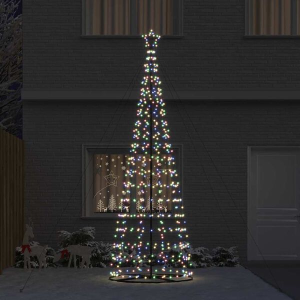vidaXL Arbre de No&euml;l LED avec 800 LED Multicolore 400 cm Fer