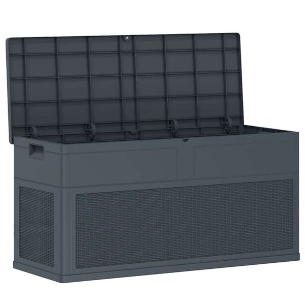 vidaXL Bo&icirc;te de rangement de jardin 320 L Anthracite
