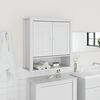 vidaXL Armoire murale de salle de bain BERG blanc bois massif