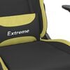 vidaXL Chaise de jeu Noir et vert clair Tissu