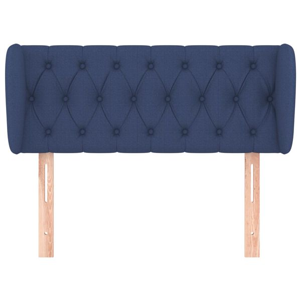 vidaXL T&ecirc;te de lit avec oreilles Bleu 93x23x78/88 cm Tissu