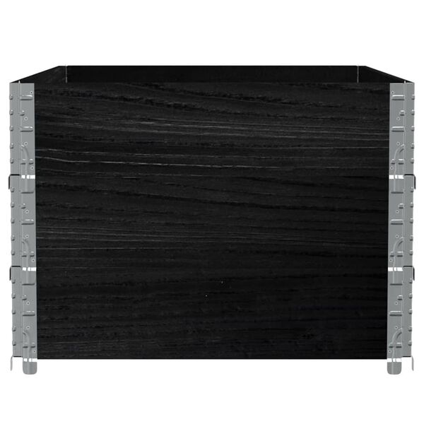 vidaXL Colliers de palette 3 pcs noir 120x80 cm bois de pin solide