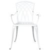 vidaXL Ensemble de tables de jardin 3 pcs Blanc Aluminium coul&eacute;