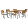 vidaXL Ensemble de salle &agrave; manger pour jardin 7 pc Gris