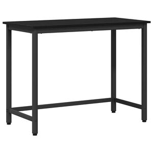 vidaXL table Ch&ecirc;ne noir 80 x 50 x 76,5 cm Bois d'ing&eacute;nierie et acier