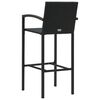 vidaXL Ensemble de bar de jardin 3 pcs Noir