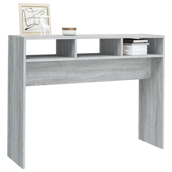 vidaXL Table console Sonoma gris 105x30x80 cm Bois d'ing&eacute;nierie