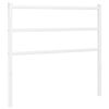 vidaXL T&ecirc;te de lit de remplacement m&eacute;tal blanc 100 cm