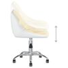 vidaXL Chaises &agrave; manger pivotantes lot de 2 cr&egrave;me et blanc similicuir