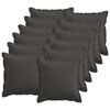 vidaXL Housse de coussin 12 pc HOUTEN Gris fonc&eacute; 45 x 45 cm