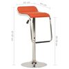 vidaXL Tabourets de bar lot de 2 orange tissu et bois courb&eacute;