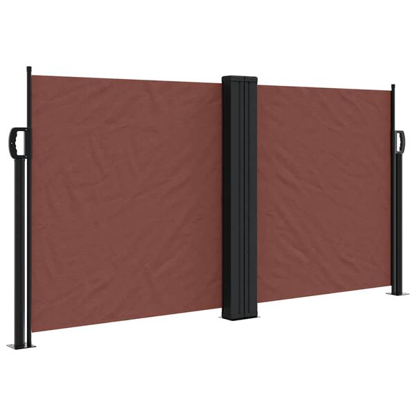 vidaXL Auvent lat&eacute;ral r&eacute;tractable marron 120x1000 cm
