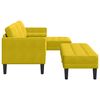 vidaXL Ensemble de Canap&eacute;s avec coussin 2 pcs Jaune Polyester