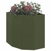 vidaXL Jardini&egrave;re d'Angle Vert olive 45 x 45 x 50 cm Acier