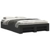 vidaXL Cadre de lit sans matelas noir 135x190 cm bois d'ing&eacute;nierie