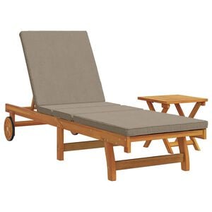 vidaXL Transat 1-personne 2 pcs Marron Bois d'Acacia Massif