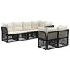 vidaXL Ensemble de canap&eacute; de jardin 7 pc 7-Nombre de places Noir