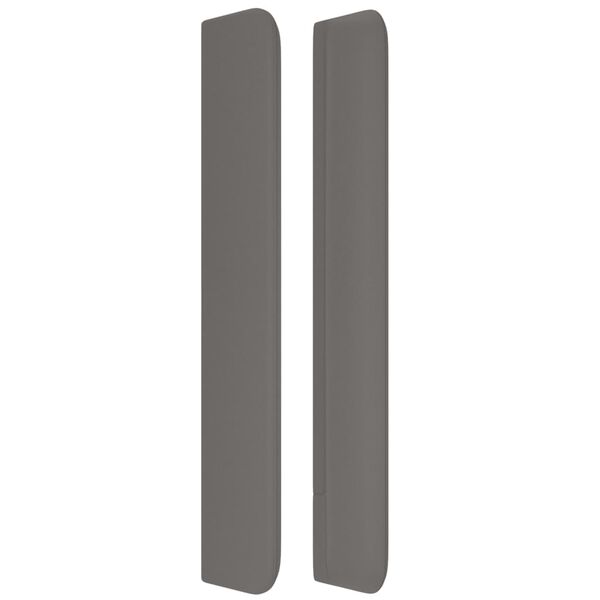 vidaXL T&ecirc;te de lit avec oreilles Gris 93x16x118/128 cm Similicuir