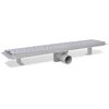 vidaXL Drain de douche lin&eacute;aire 2 pcs 630 x 140 mm Acier inoxydable