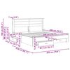 vidaXL Cadre de lit Ch&ecirc;ne Sonoma 200 x 200 cm Bois d'ing&eacute;nierie