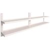 vidaXL &Eacute;tag&egrave;res murales flottantes &agrave; 2 niveaux 2 pcs Inox 300x30 cm