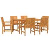 vidaXL Ensemble de salle &agrave; manger pour jardin 7 pc Marron