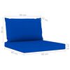 vidaXL Salon de jardin 6 pcs avec coussins bleu